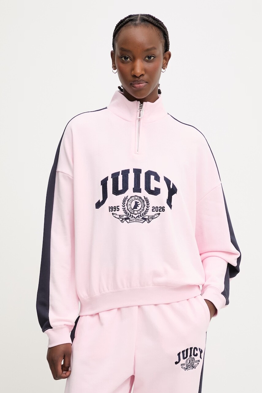 Juicy Couture mikina dámska s bavlnou CREST TRACK TOP
