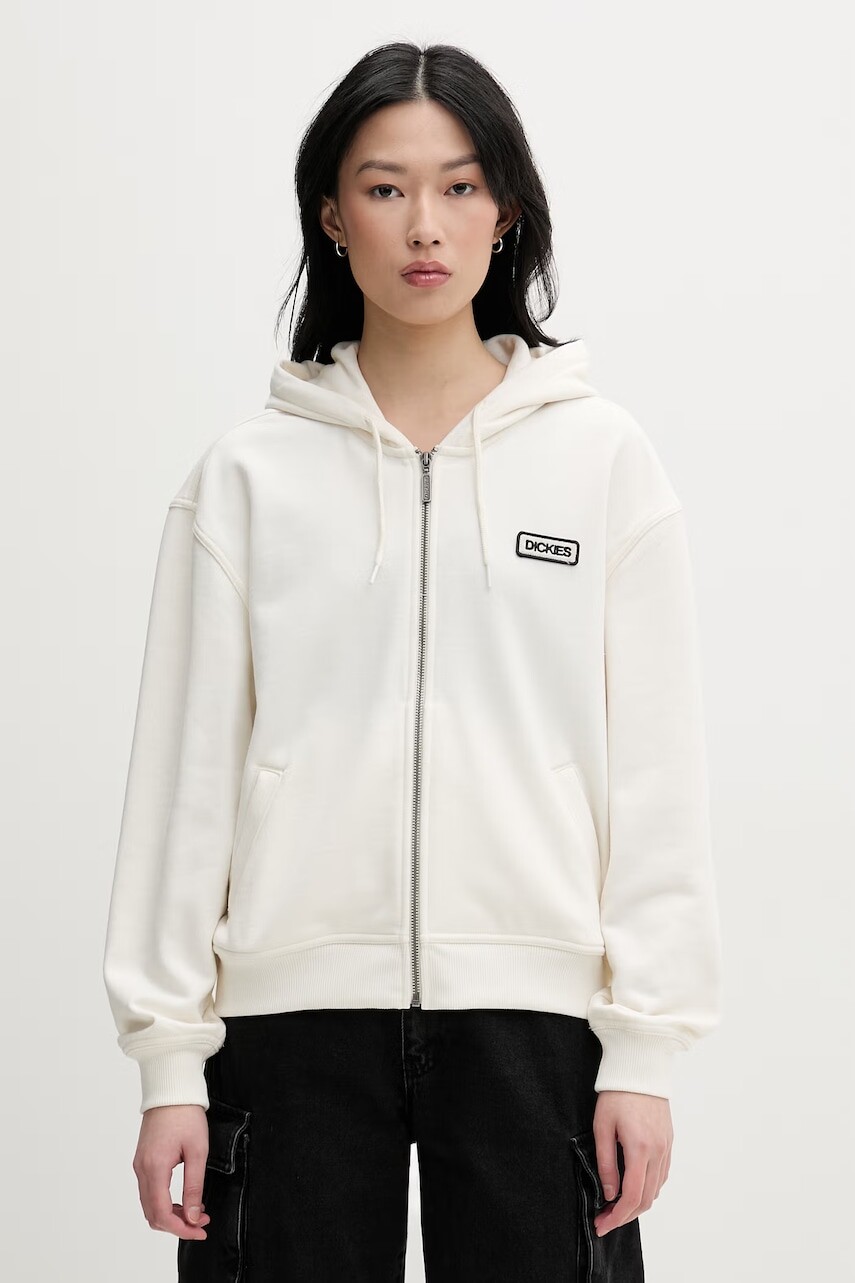 Dickies mikina na zips s kapucňou dámska s bavlnou