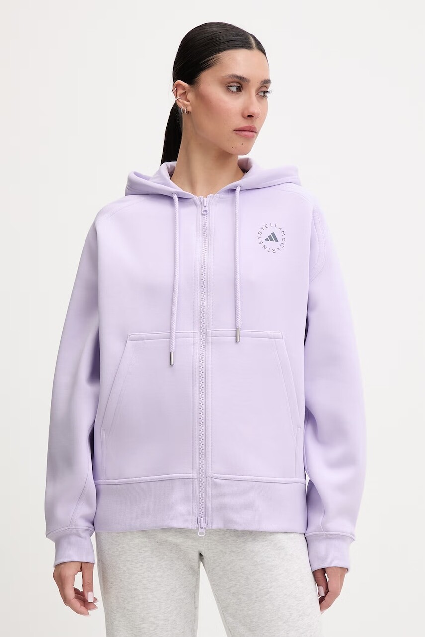 Adidas by Stella McCartney mikina na zips s kapucňou dámska