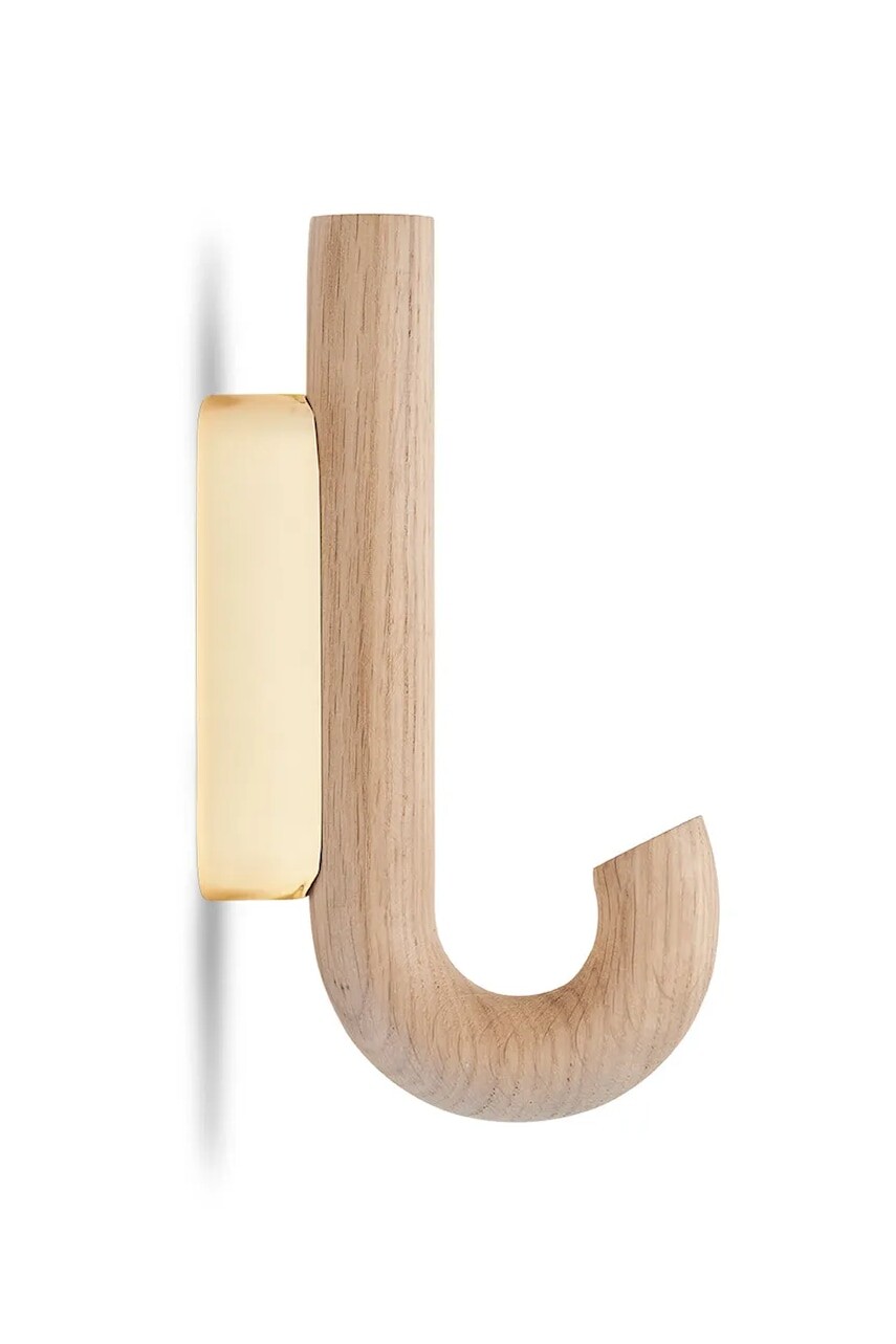 Gejst nástenný vešiak z dubového dreva 13,3 x 2 x 6,2 cm