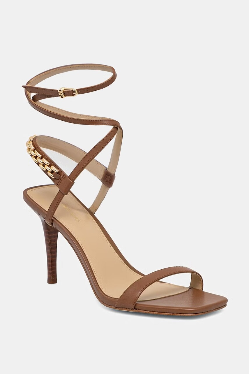 MICHAEL Michael Kors sandále na ihličkovom podpätku kožené Marcia Heeled Sandal