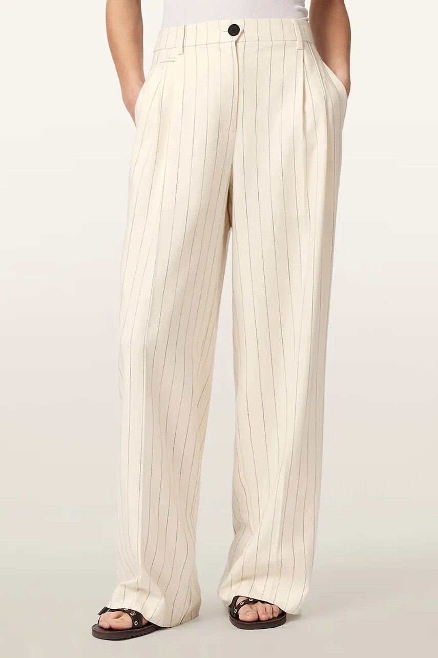 AllSaints nohavice wide leg dámske s viskózou OLGA