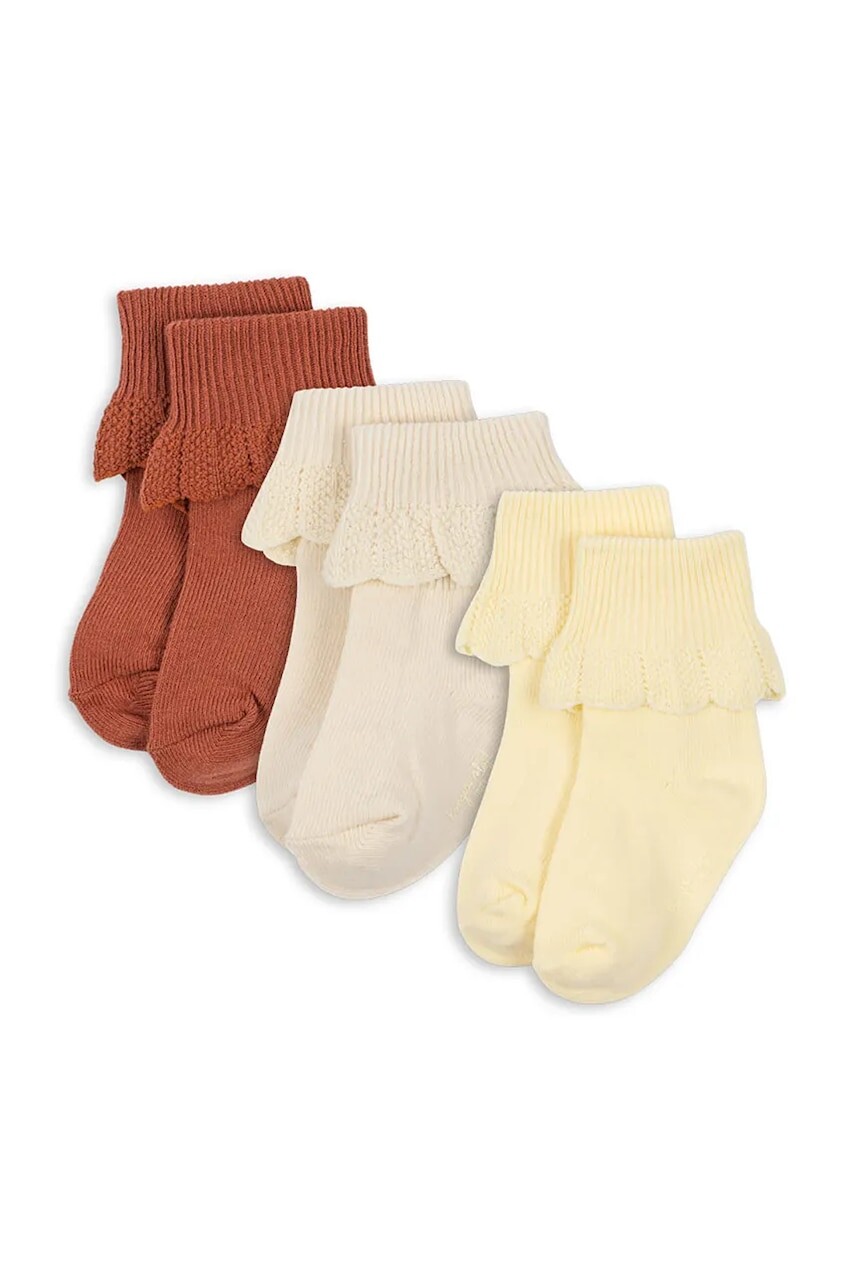 Konges Sløjd ponožky detské 3 PACK FRILL SOCKS 3-pak