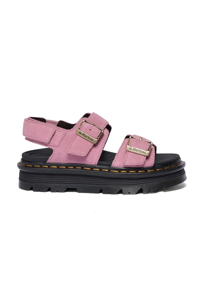 Dr. Martens sandále na platforme dámske semišové ZebZag Sandal