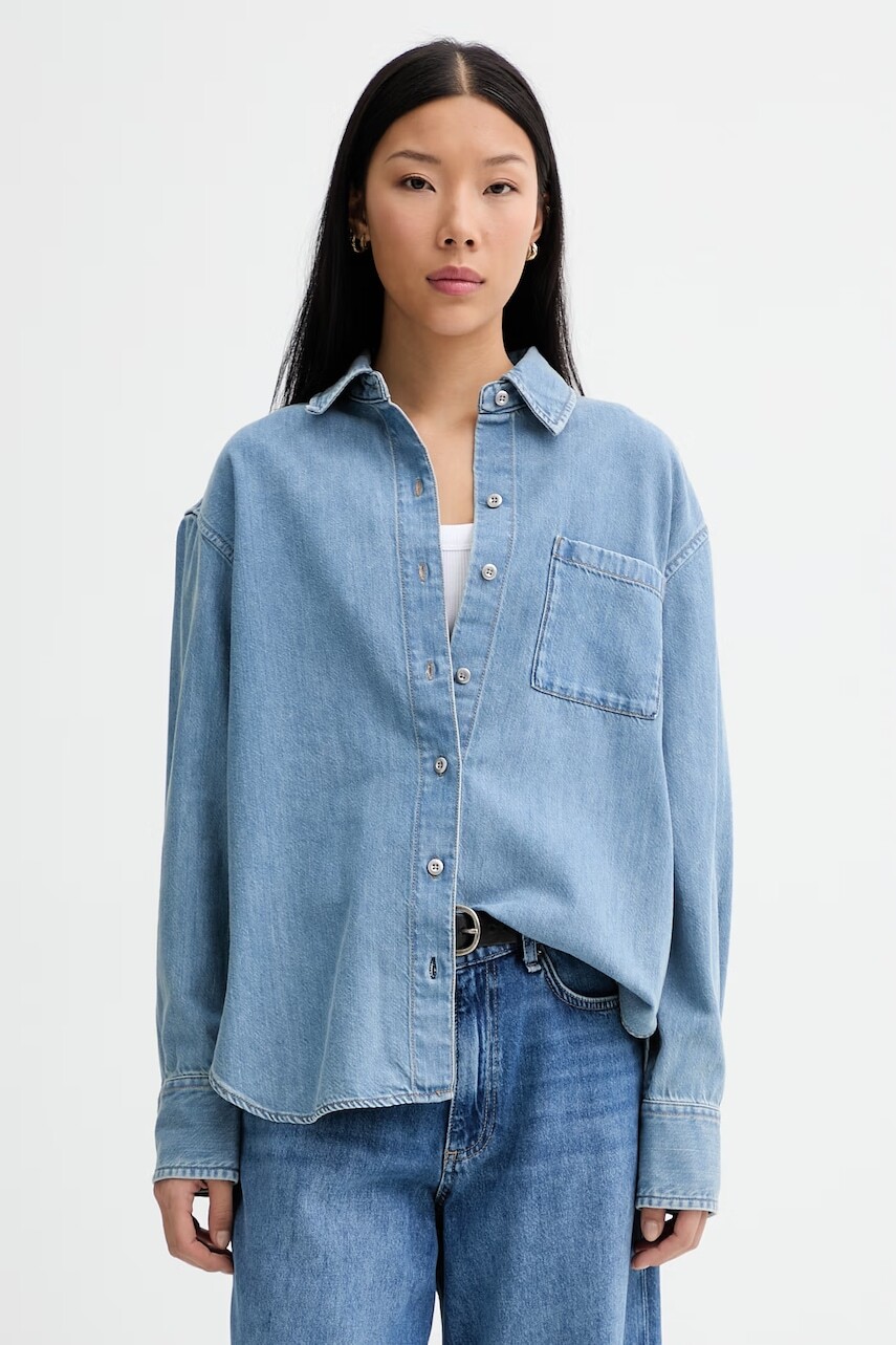 Rag & Bone košeľa dámska rifľová