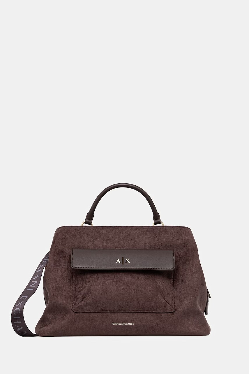 Armani Exchange kabelka typu shopper dámska z imitácie semišu