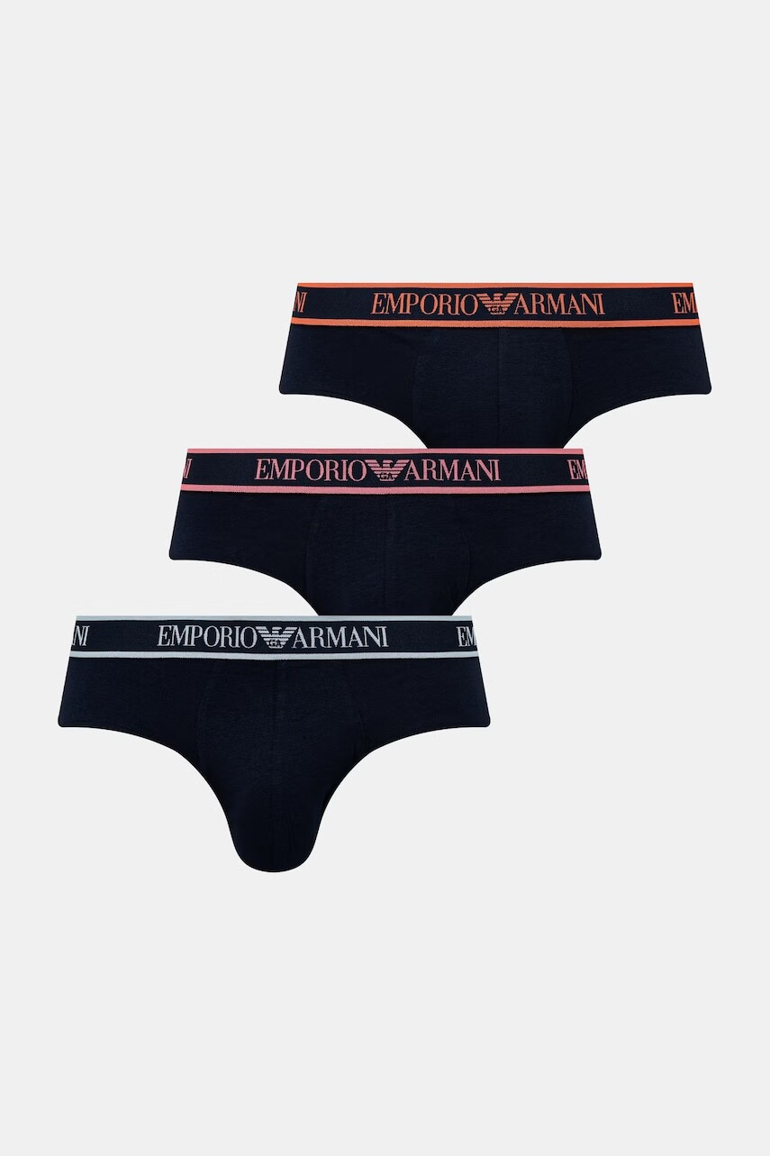 Emporio Armani Underwear slipy pánske s bavlnou 3-pak