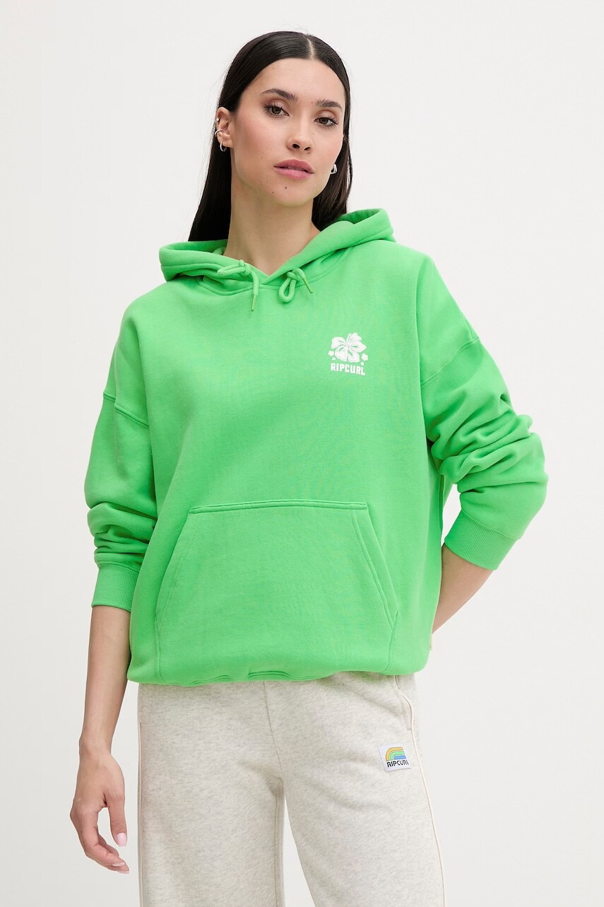 Rip Curl mikina s kapucňou dámska s bavlnou SURF PUFF HERITAGE