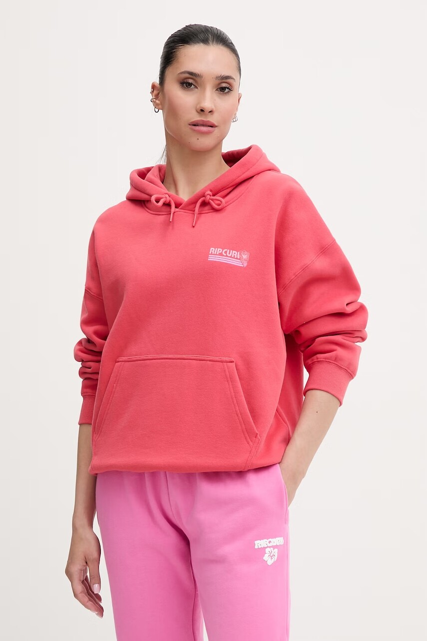 Rip Curl mikina s kapucňou dámska s bavlnou OCEAN BREAK