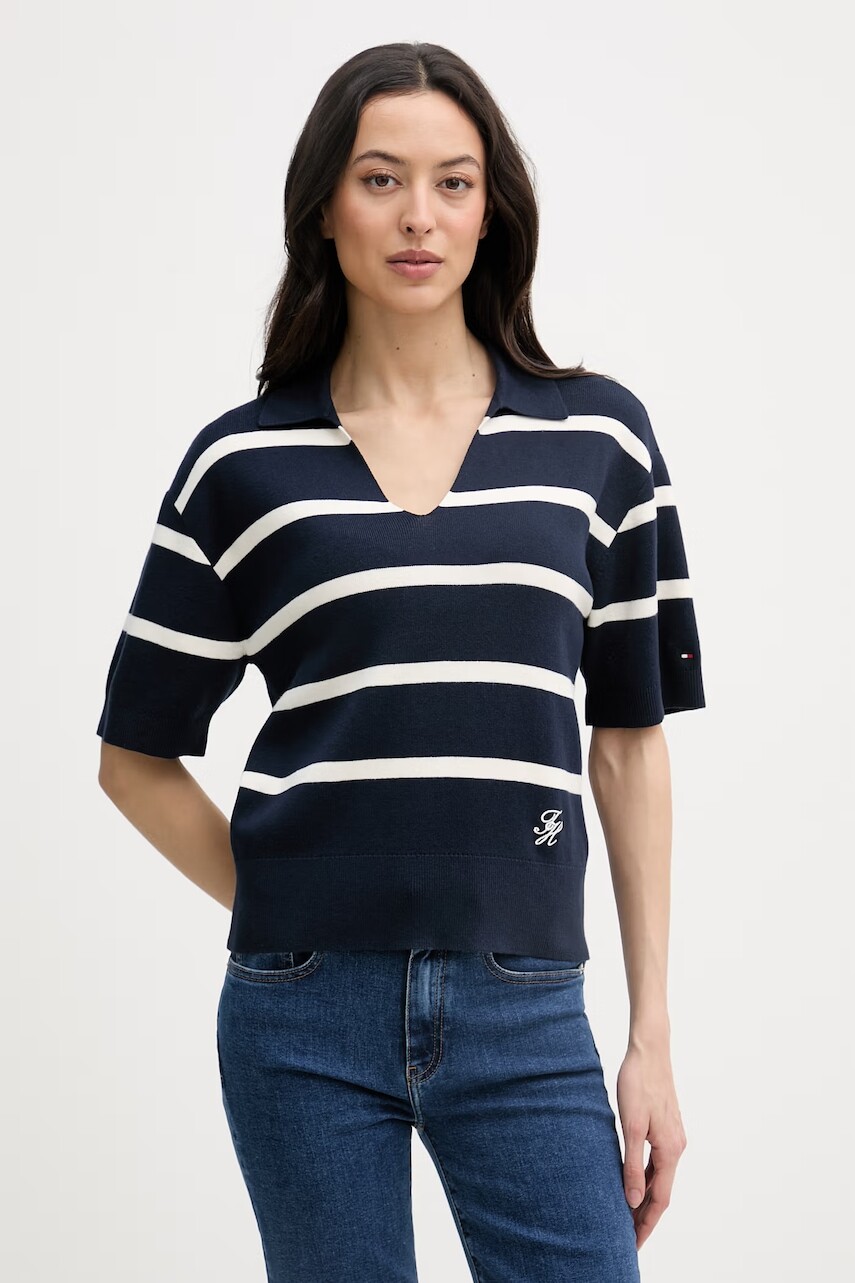 Tommy Hilfiger úpletové polo tričko dámske bavlnené