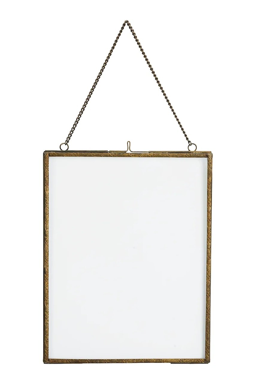 Madam Stoltz rámik závesný z kovu s efektom vintage 20 x 25 cm