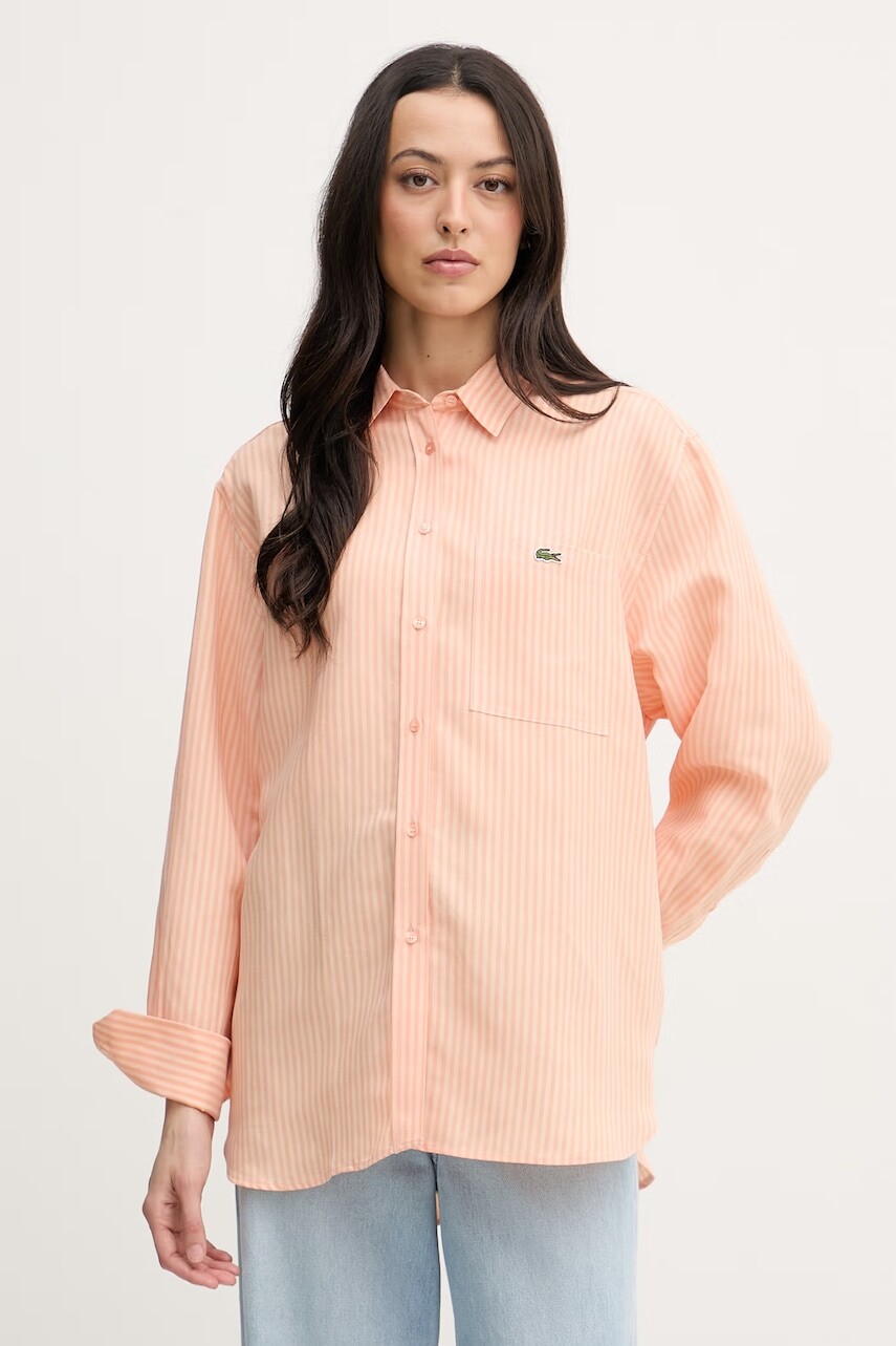 Lacoste košeľa dámska s ľanom