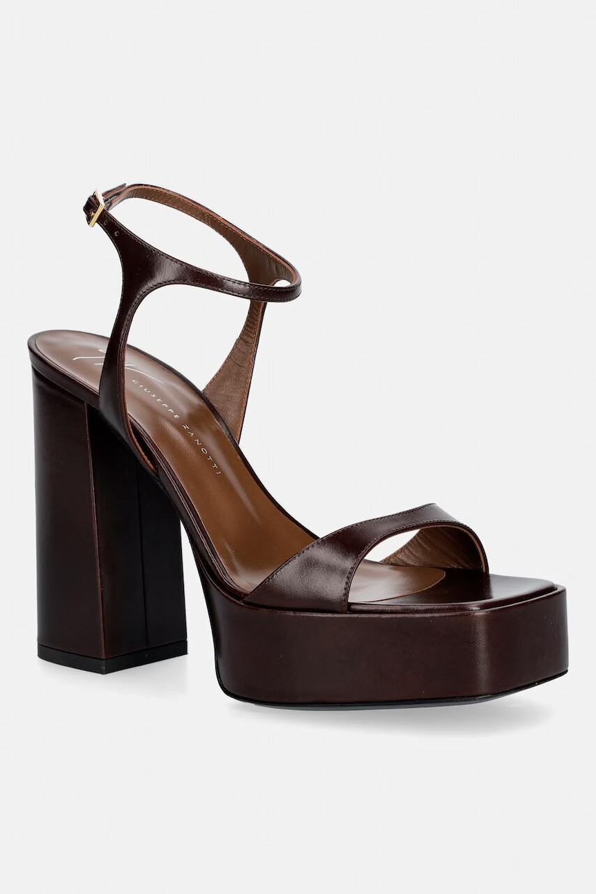 Giuseppe Zanotti sandále na podpätku kožené Biarritz