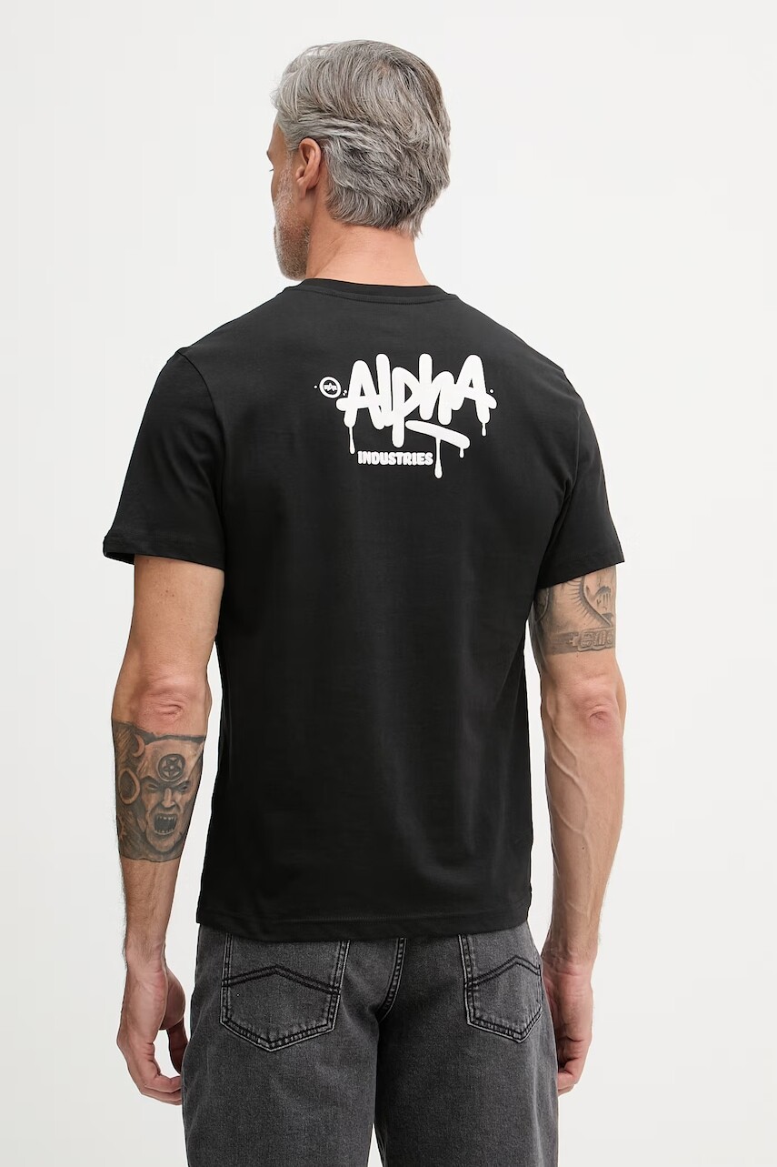 Alpha Industries tričko pánske bavlnené Signature