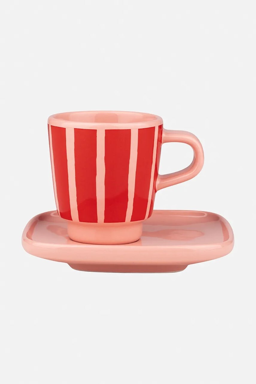 Marimekko šálka s podstavcom z kameniny 50 ml