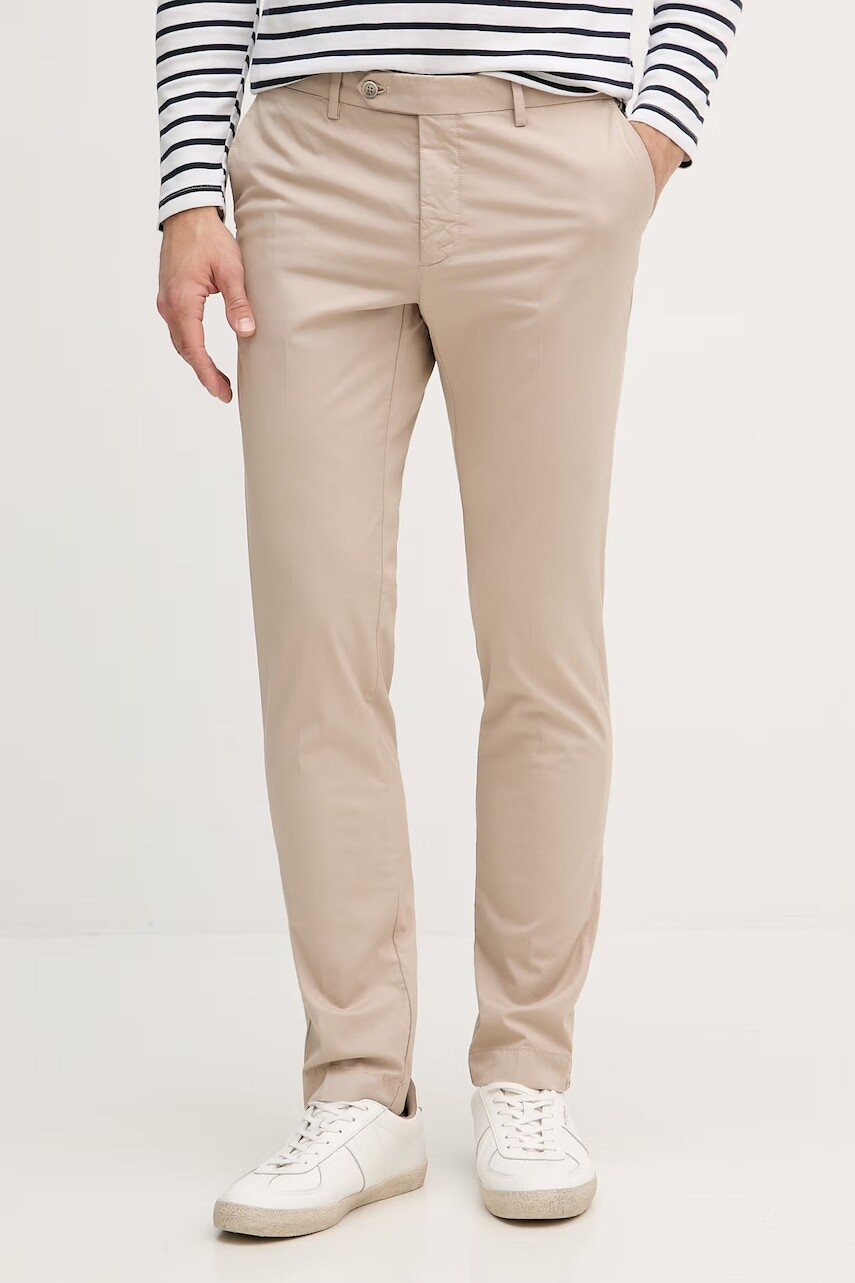 Hackett London nohavice slim fit pánske bavlnené s elastanom