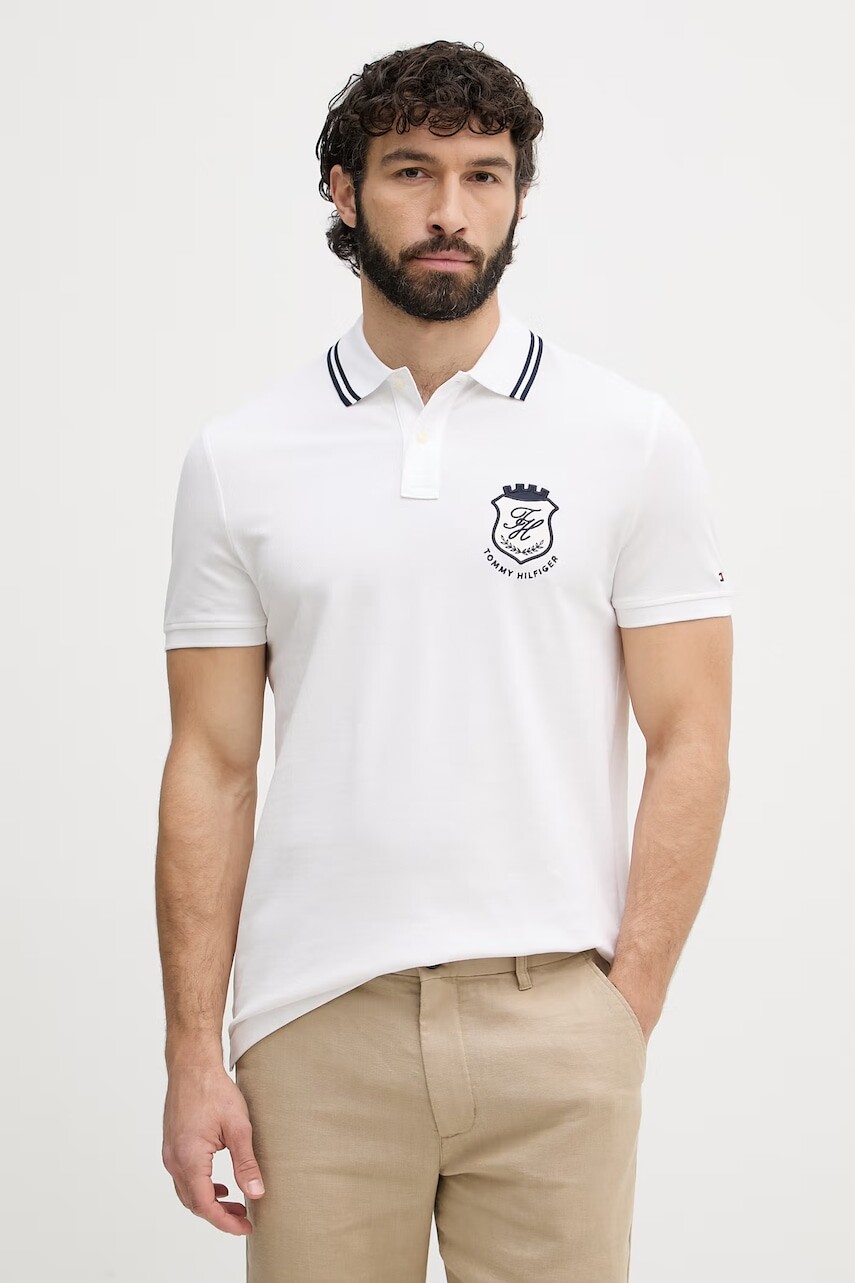 Tommy Hilfiger polo tričko pánske s bavlnou