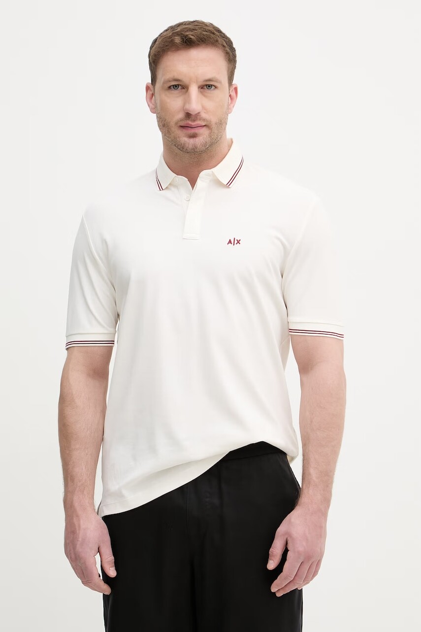 Armani Exchange polo tričko pánske s bavlnou
