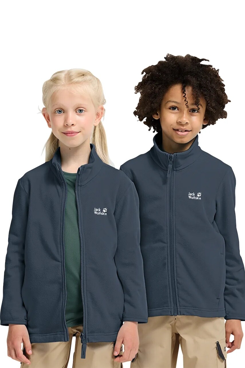 Jack Wolfskin flísová mikina detská TAUNUS 100 FZ K