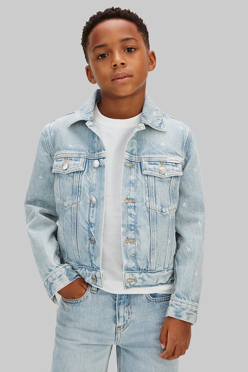 Calvin Klein Jeans krátka bunda detská rifľová