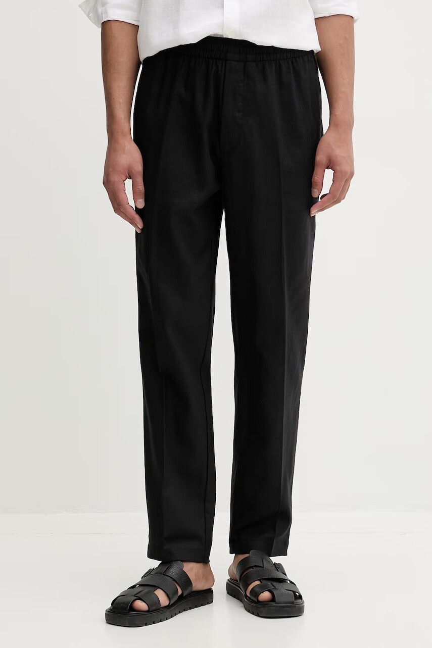 Calvin Klein nohavice straight pánske s ľanom