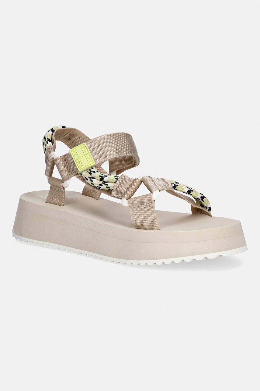 Tommy Jeans sandále na platforme dámske TJW EVA ROPE SANDAL
