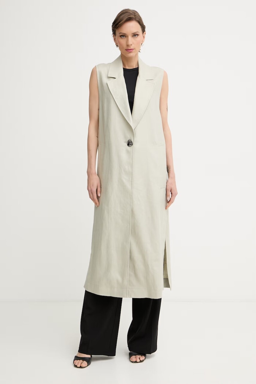 Armani Exchange kabát dámsky ľanový