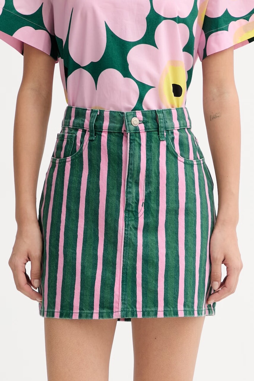 Marimekko sukňa áčkového strihu bavlnená