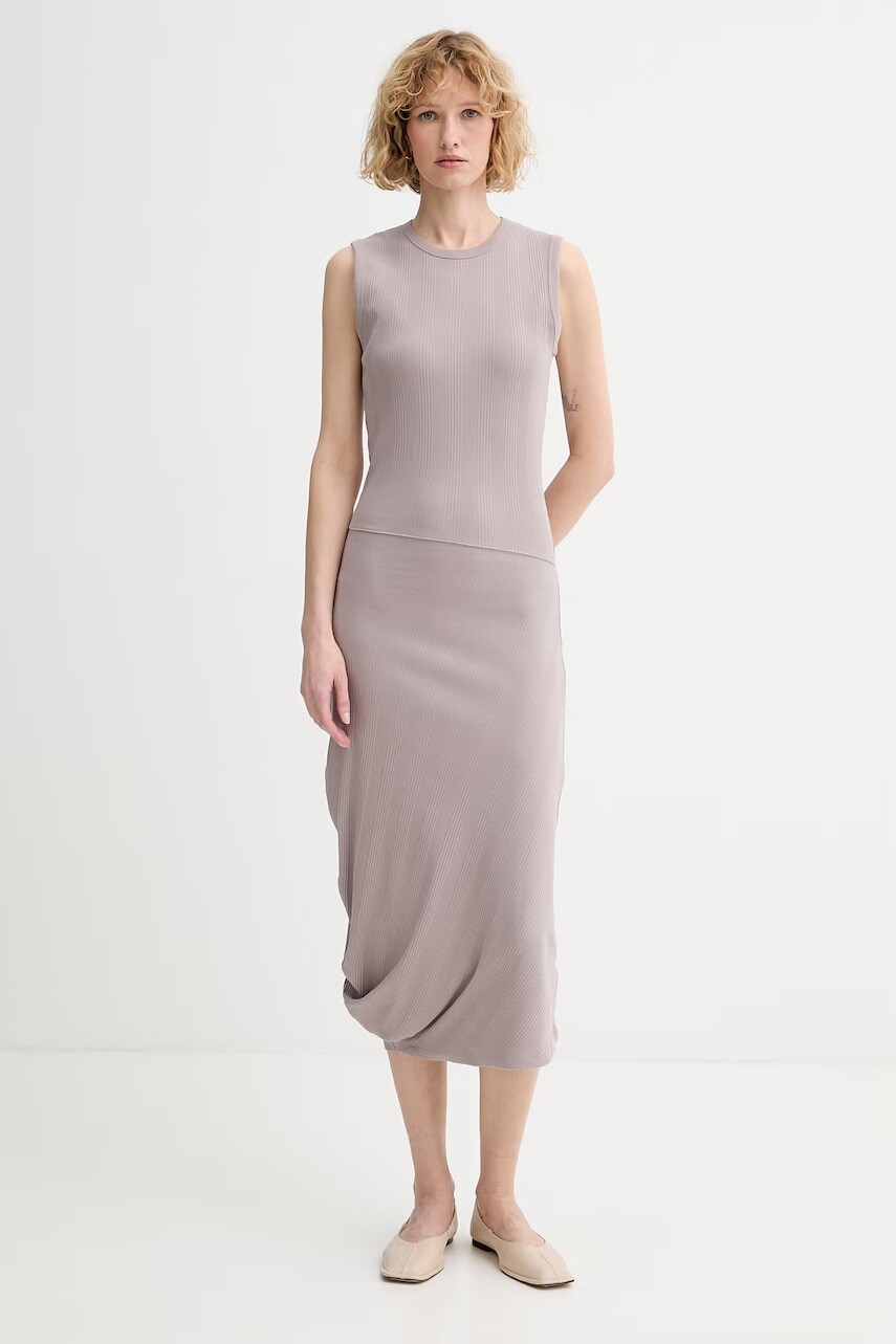 Calvin Klein asymetrické šaty bavlnené s elastanom