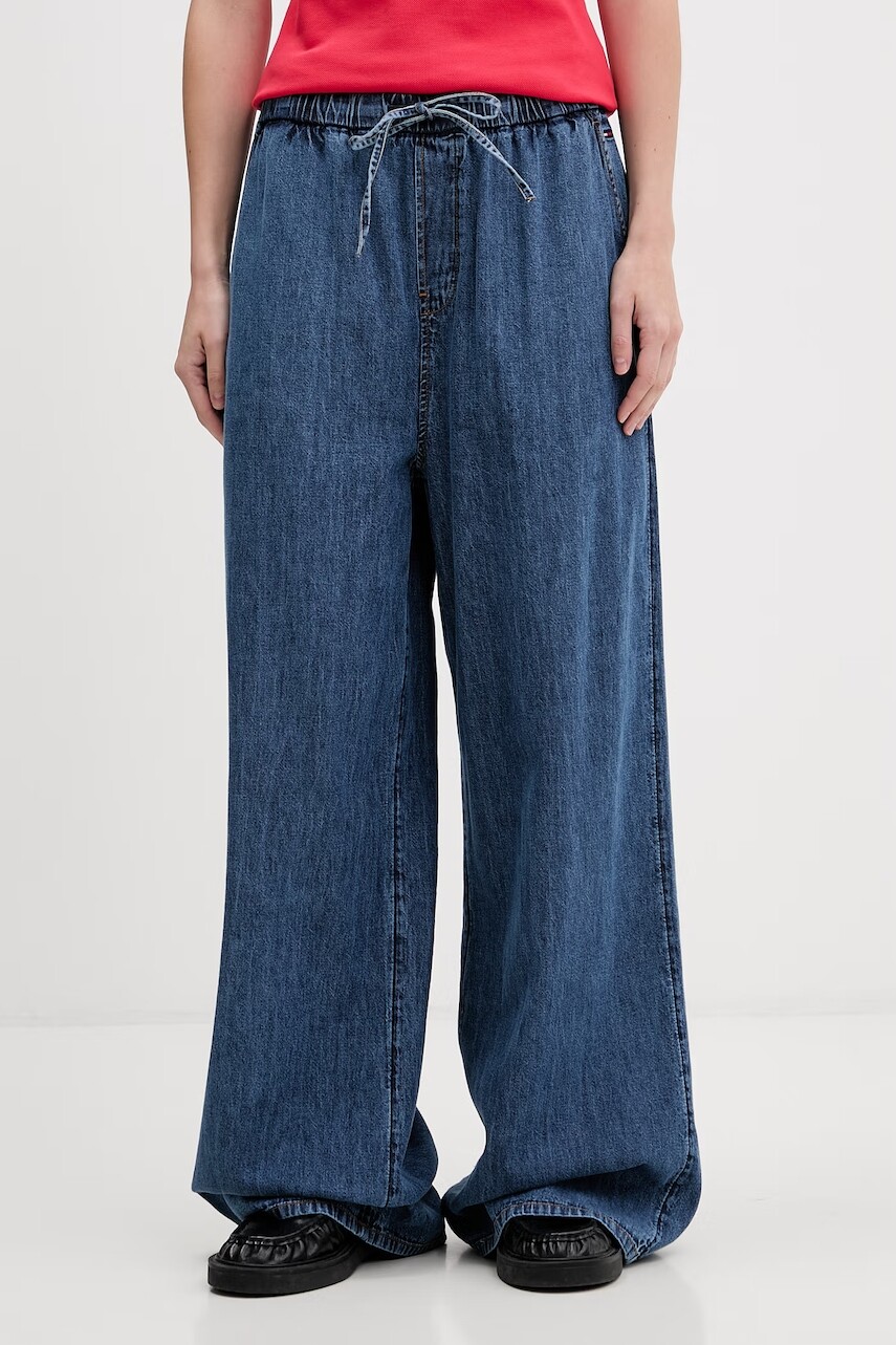 Tommy Jeans nohavice dámske bavlnené