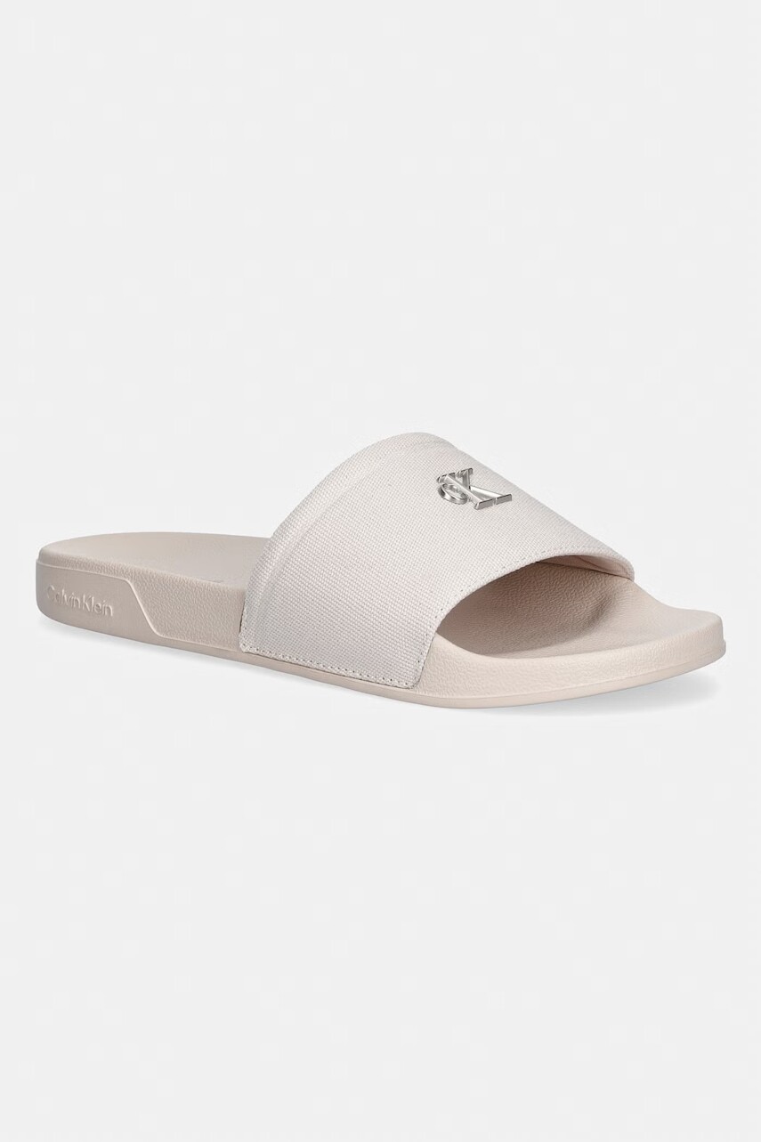 Calvin Klein šľapky dámske ESS SLIDE CANVAS HDW