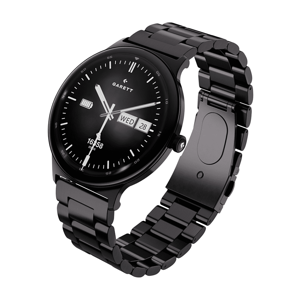 GARETT Smartwatch quantum black steel chytré hodinky