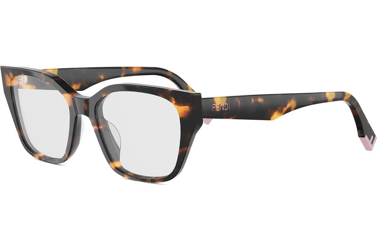 FENDI Way Havana Geometric Eyeglasses - ONE SIZE (52)