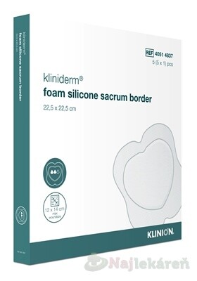 Kliniderm foam silicon border krytie penové 22,5x22,5cm 5ks