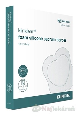 Kliniderm foam silicon border krytie penové 18x18cm 5ks