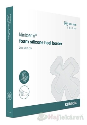 Kliniderm foam silicon border krytie penové 20x20,8cm 5ks