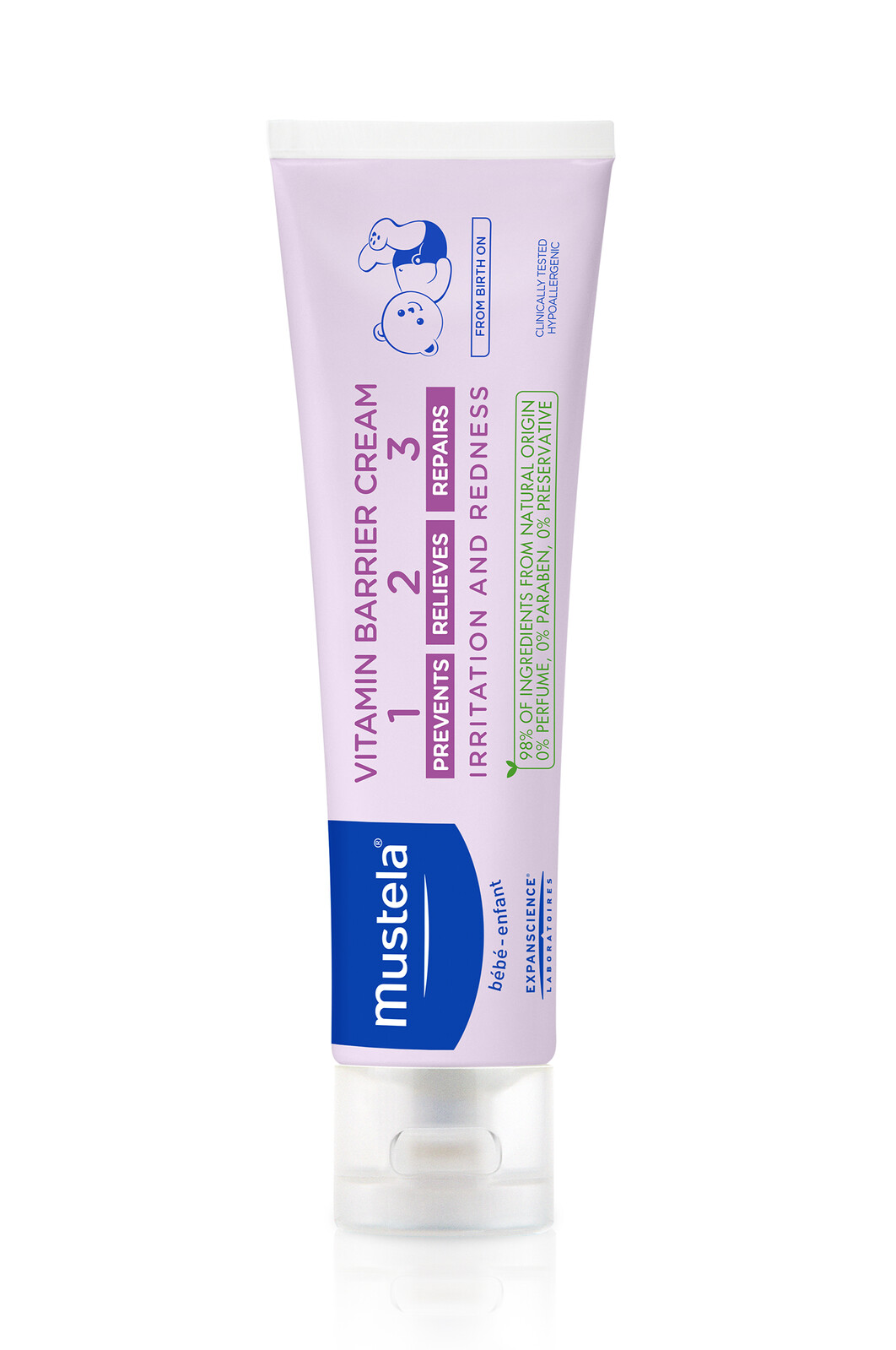 MUSTELA Krém proti zapareninám pri prebaľovaní 0m+ 100ml