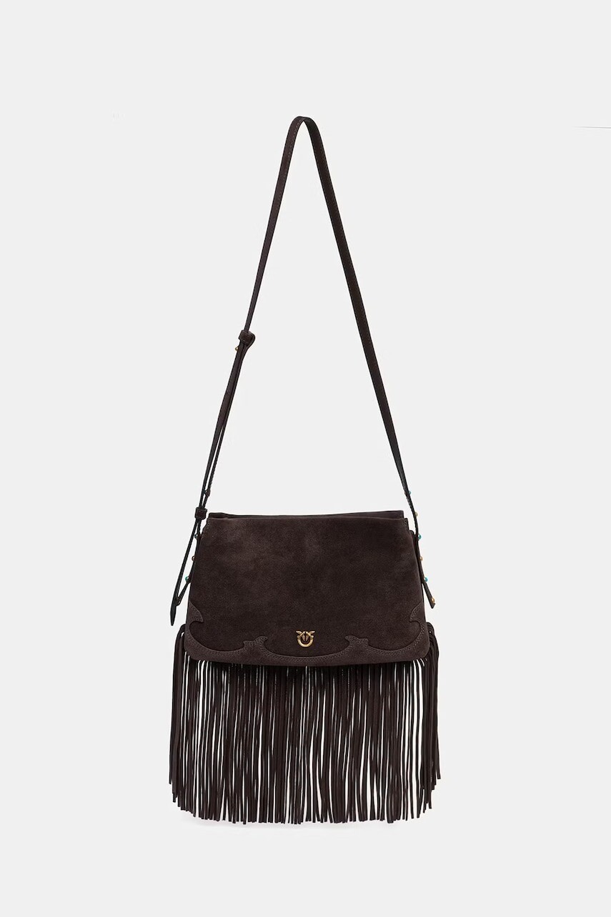 Dámska crossbody kabelka Pinko  semišová