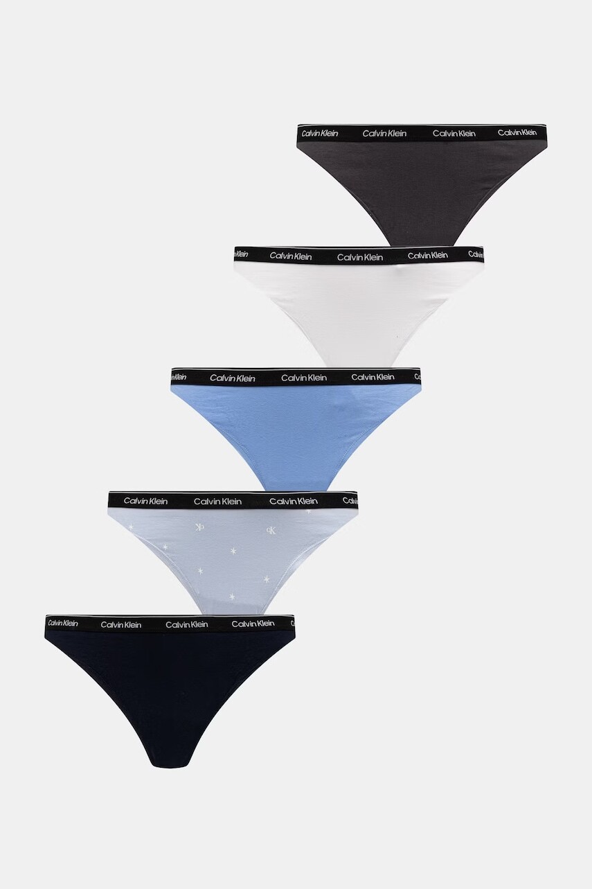 Dámske tangá s bavlnou Calvin Klein Underwear 7-pak