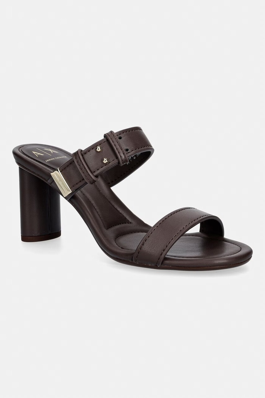 Armani Exchange šľapky na podpätku dámske