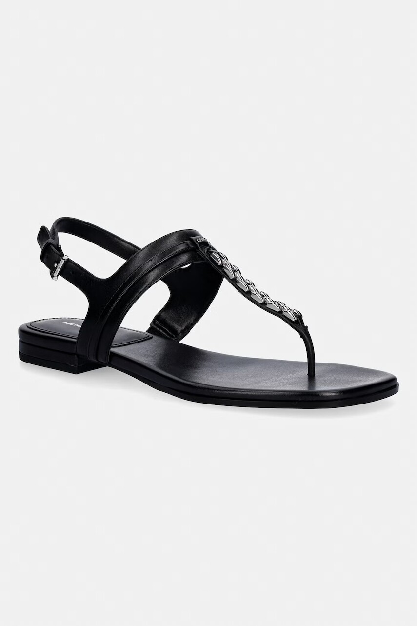 MICHAEL Michael Kors sandále na plochom podpätku dámske kožené Marcia Thong Sandal