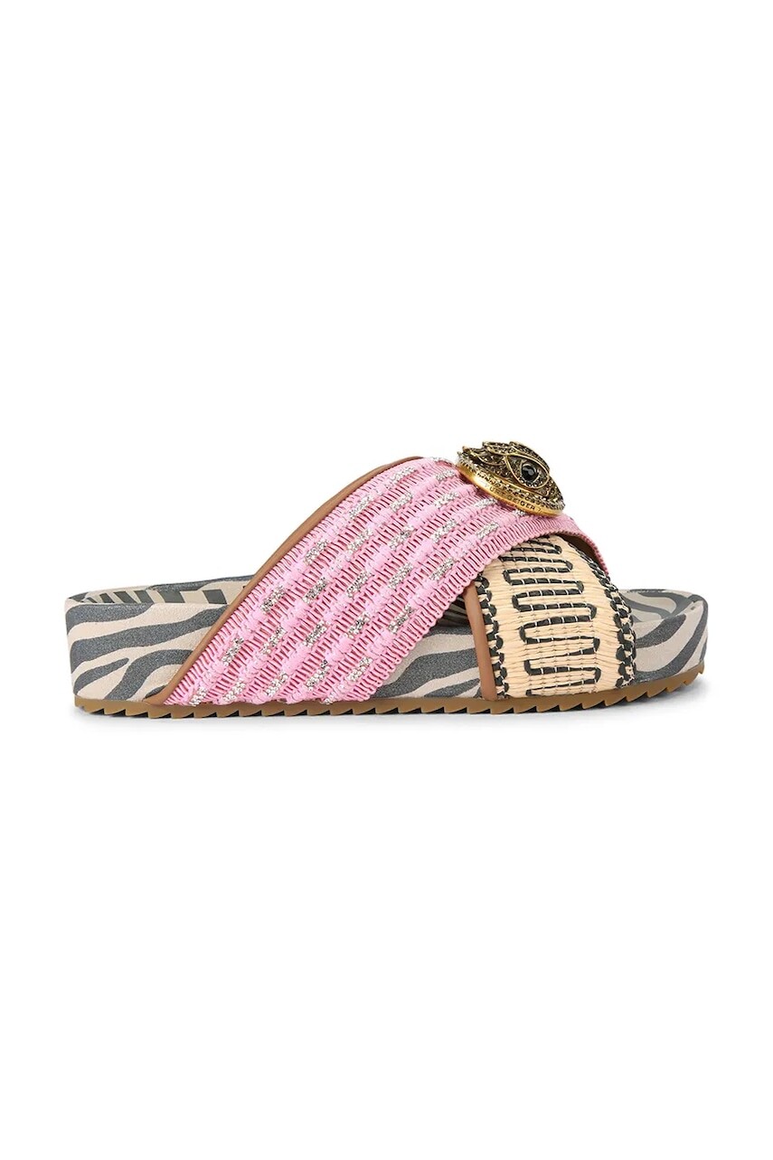 Dámske šľapky na platforme Kurt Geiger London Chelsea Cross Strap