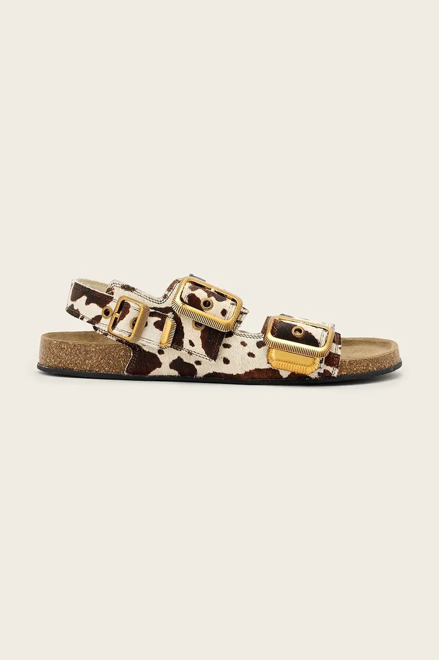 AllSaints dámske kožené sandále na plochom podpätku Staffa Sandal