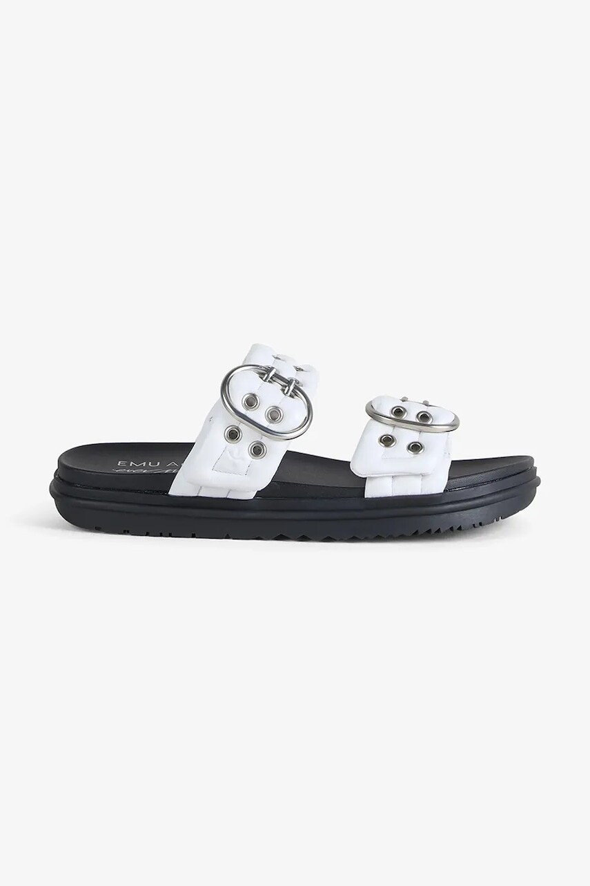 Emu Australia šľapky na plochom podpätku dámske kožené Bondi Buckle 2.0