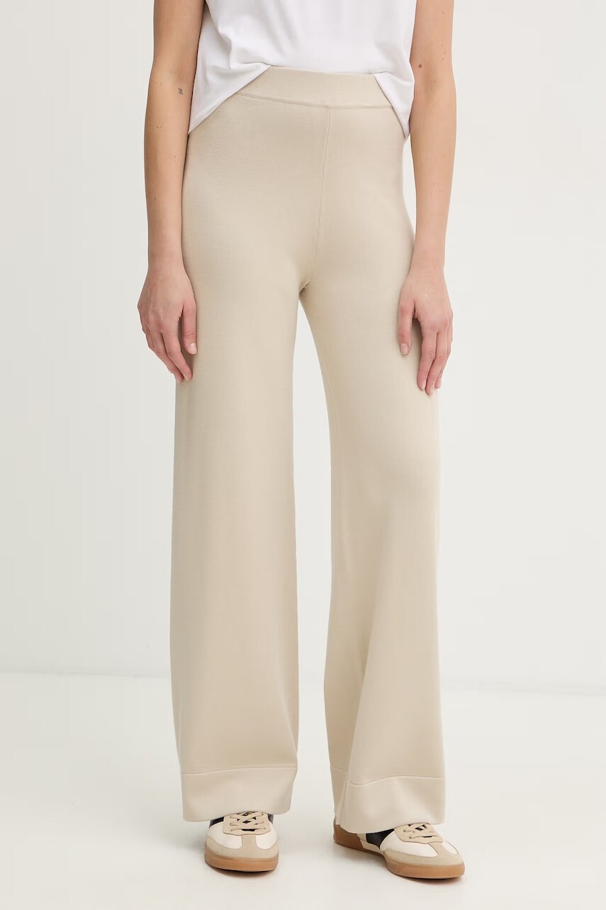 MM by Max Mara nohavice dámske s viskózou RUM