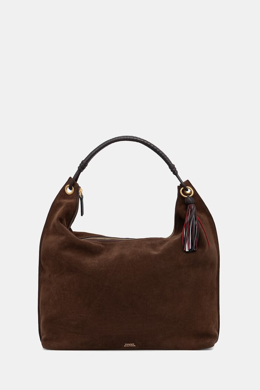 Tommy Hilfiger kabelka typu shopper dámska semišová