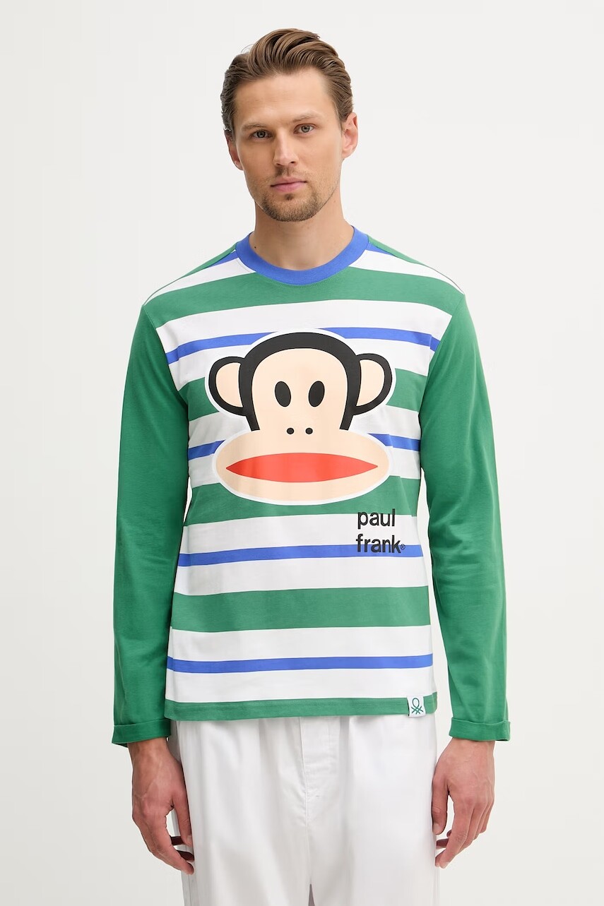 United Colors of Benetton pyžamové tričko s dlhým rukávom pánske bavlnené