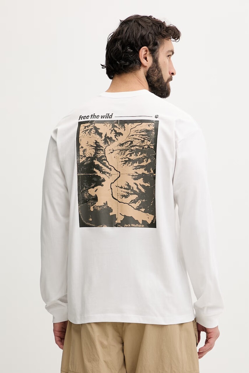 Jack Wolfskin tričko s dlhým rukávom pánske bavlnené Confident