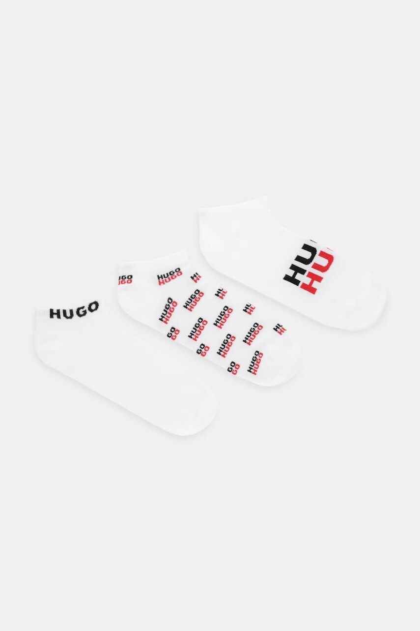 HUGO ponožky pánske 3P AS LOGO AOP CC 3-pak