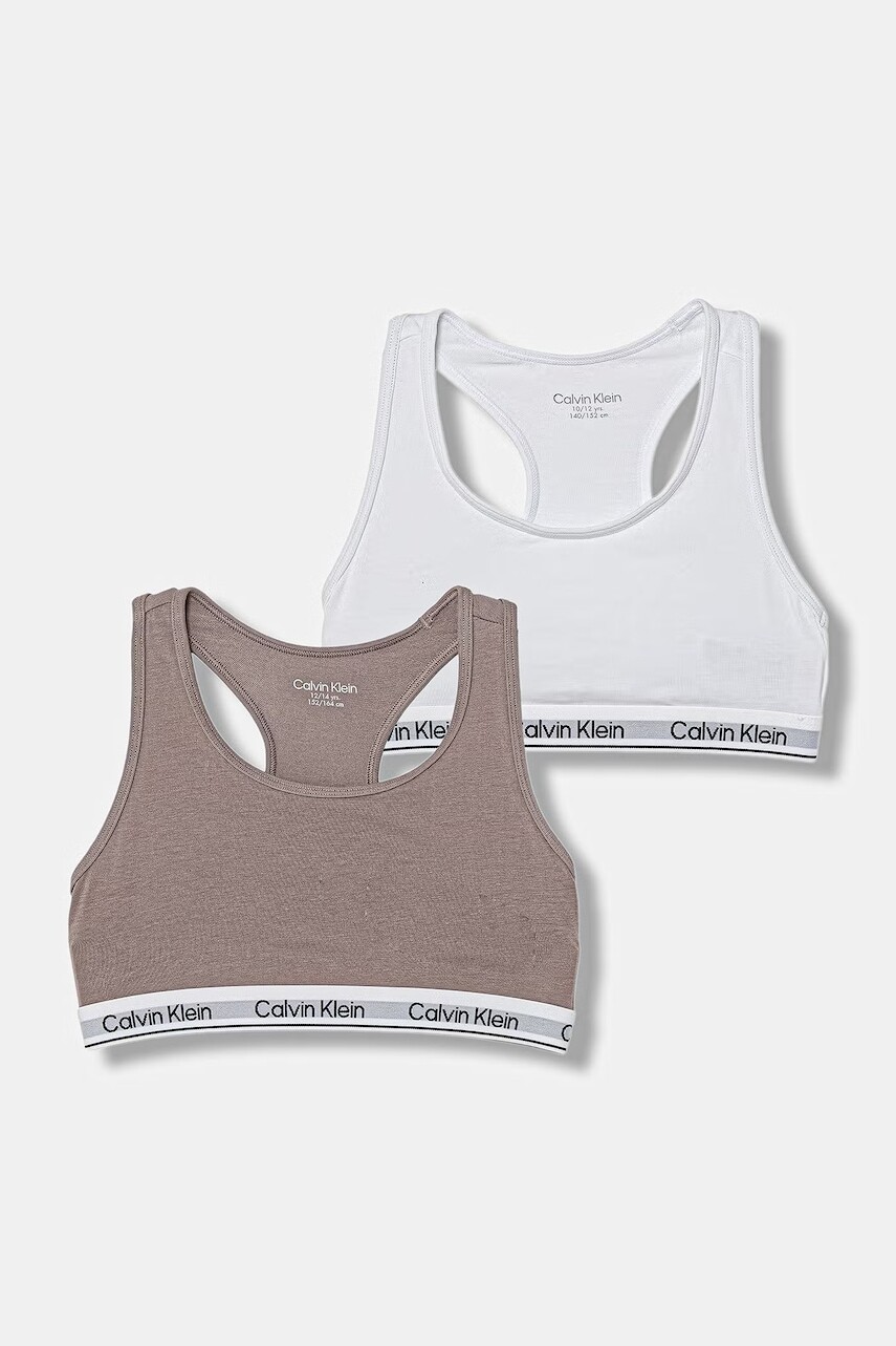 Calvin Klein Underwear podprsenka detská bavlnená s elastanom 2-pak